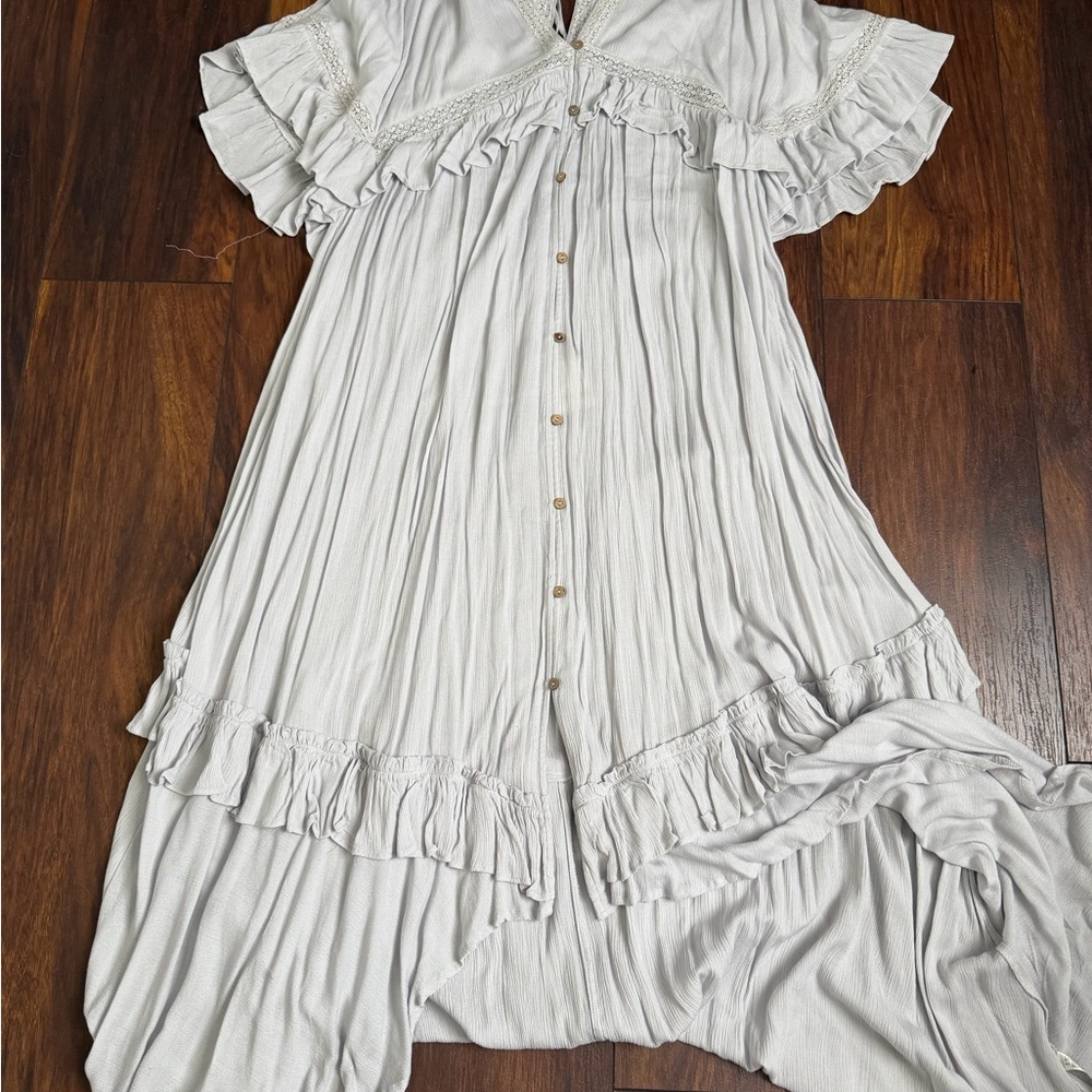 Ruffled Button-Down Dress